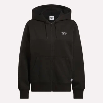 Damen-Sweatshirt mit durchgehendem Reißverschluss und kleinem Vektor
