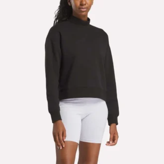 Damen-Sweatshirt mit kleinem Stehkragen