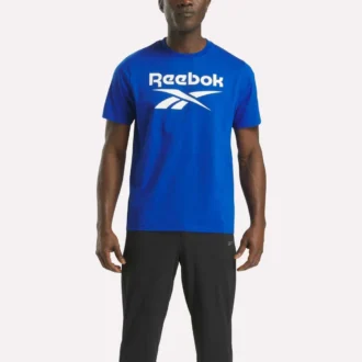 Herren-T-Shirt mit großem Logo und Rundhalsausschnitt