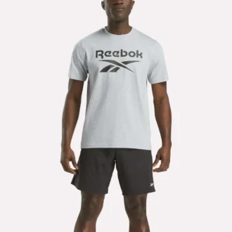 Herren-T-Shirt mit großem Logo und Rundhalsausschnitt