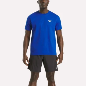 Herren-T-Shirt mit kleinem Logo, Rundhalsausschnitt und kurzen Ärmeln
