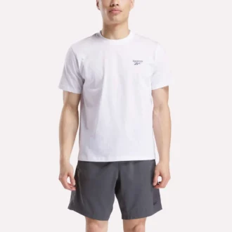 Herren-T-Shirt mit kleinem Logo, Rundhalsausschnitt und kurzen Ärmeln