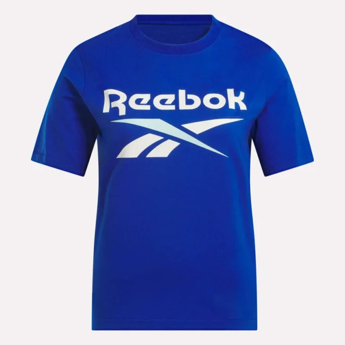 Zweifarbiges Damen-T-Shirt mit Rundhalsausschnitt und Logo